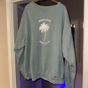 Beach Riot Light Blue Crewneck Sweater
